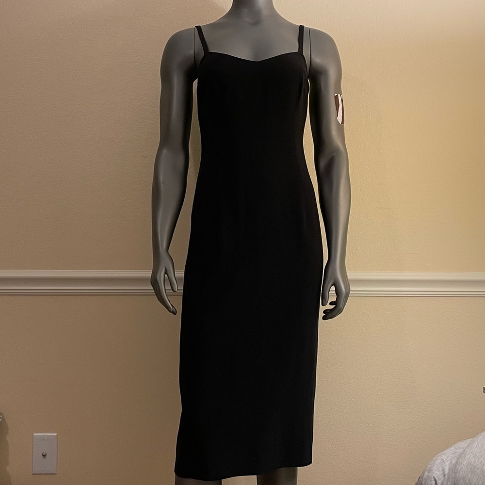 Vintage Gianni Versace black midi dress